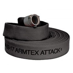 Armtex® Attack™ 50 ft Available Lengths, 1 1/2 in. Size, and NST Coupling Type Black Lightweight Lined Fire Hose